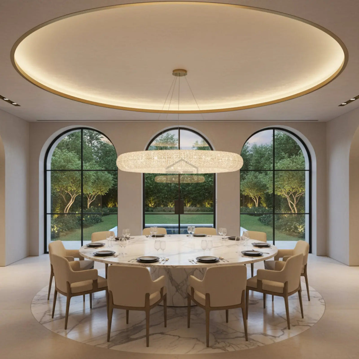 Halo Round Led Chandelier