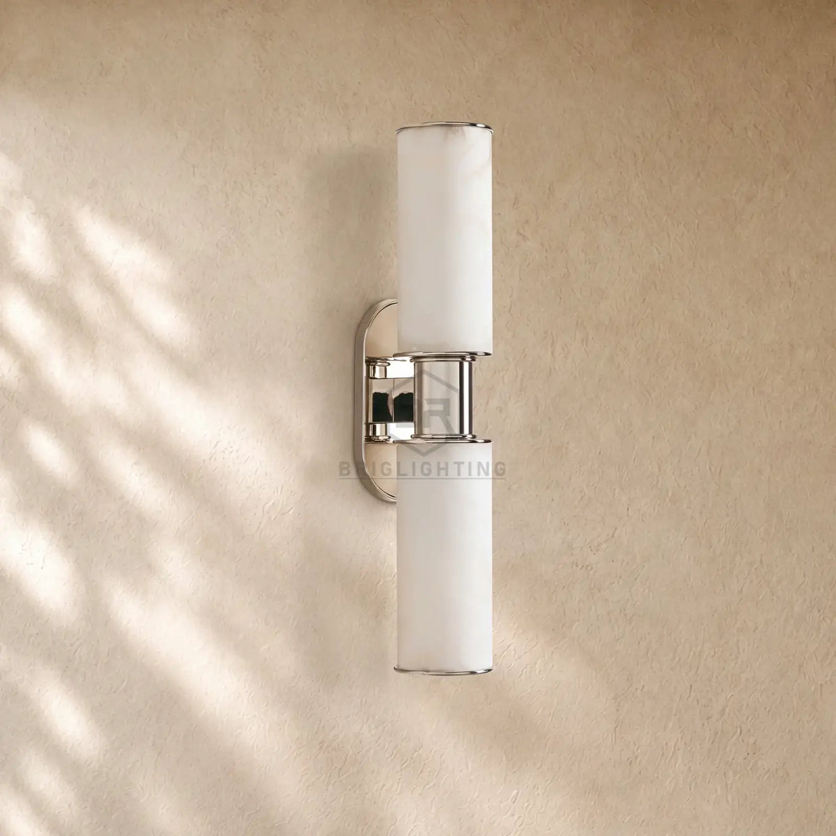 Harlins Alabaster 2-Light Wall Sconce