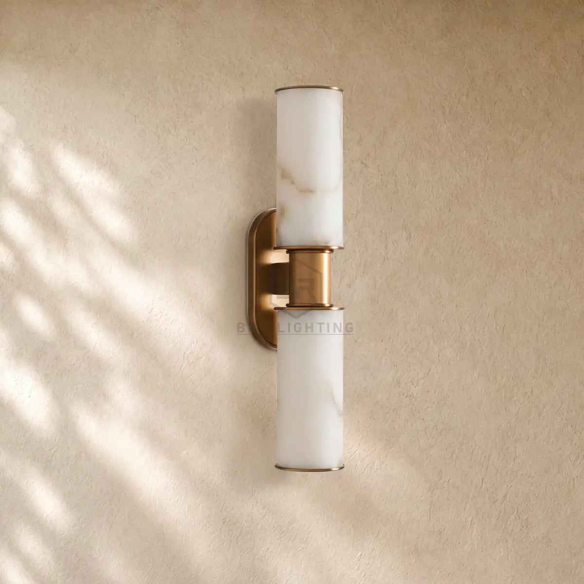 Harlins Alabaster 2-Light Wall Sconce