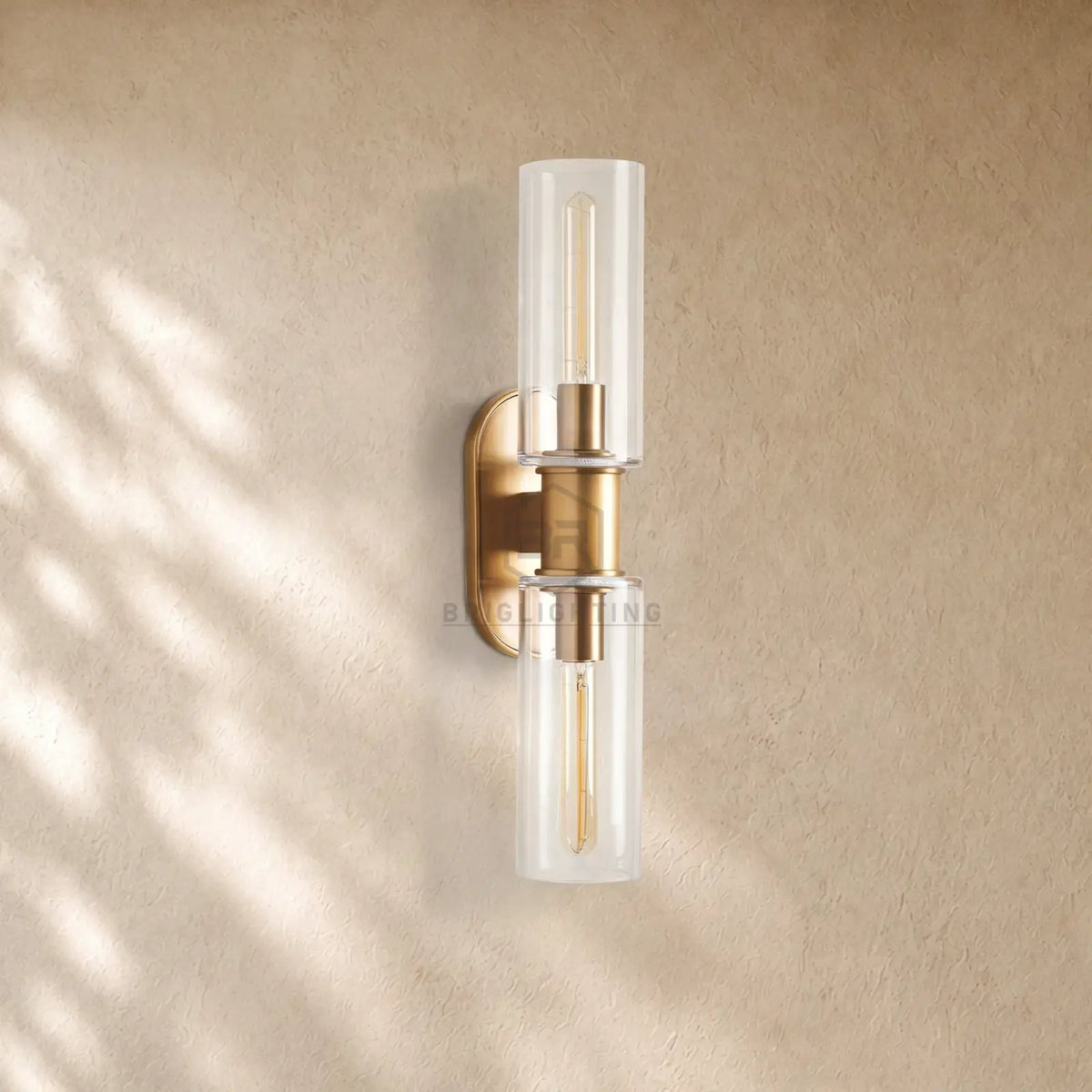 Harlins Clear Glass 2-Light Wall Sconce