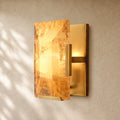 Hartley Alabaster Wall Sconce - Lacquered Burnished Brass