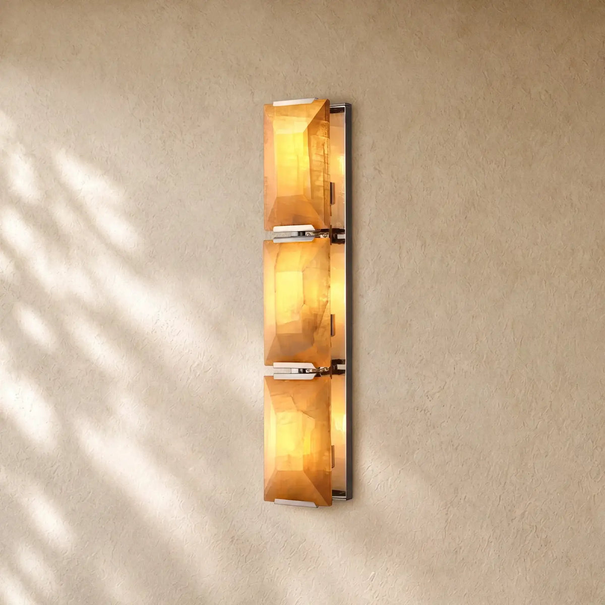 Hartley Calcite Triple Sconce - Nickel