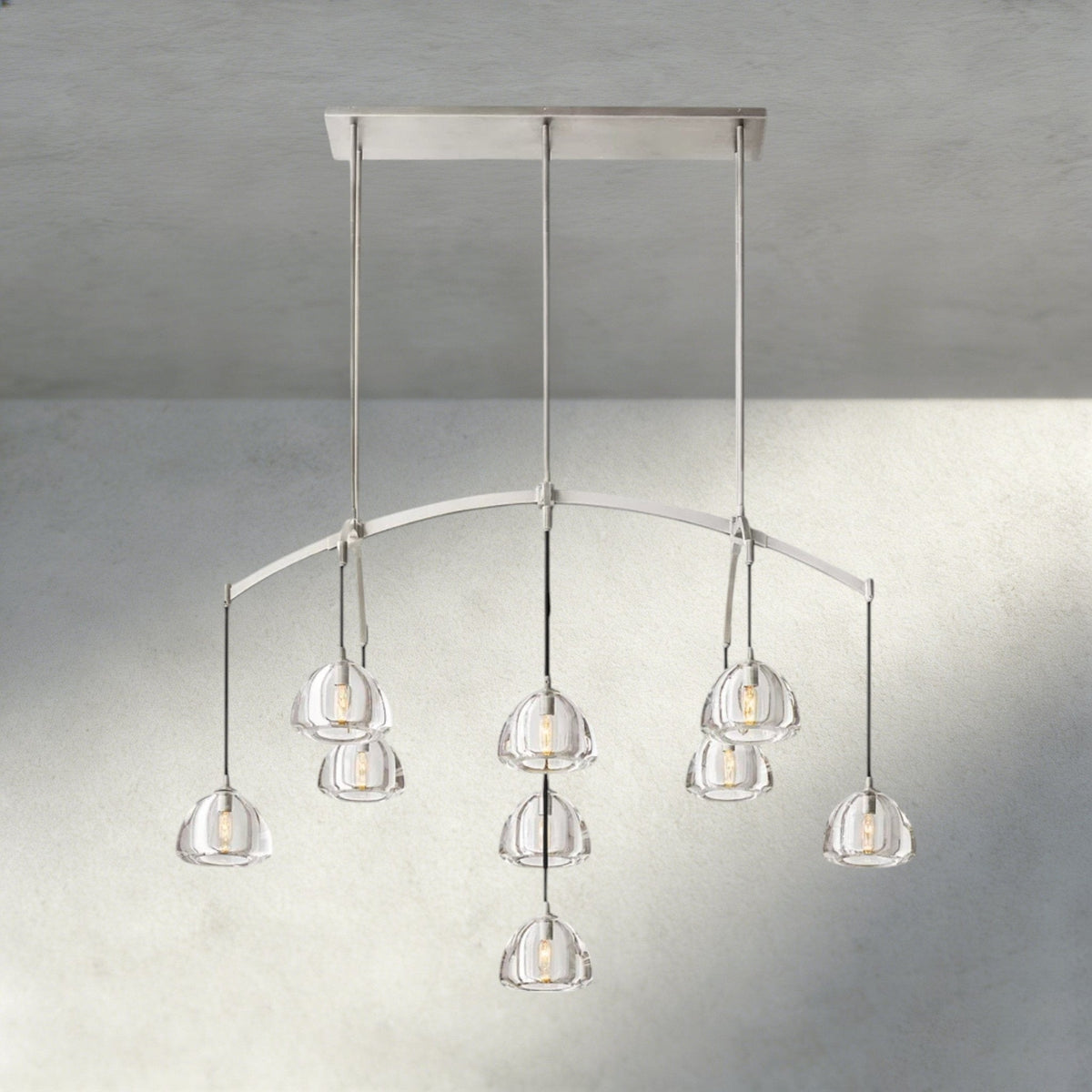 Hemisphere Linear Chandelier 54", 72" - Brig