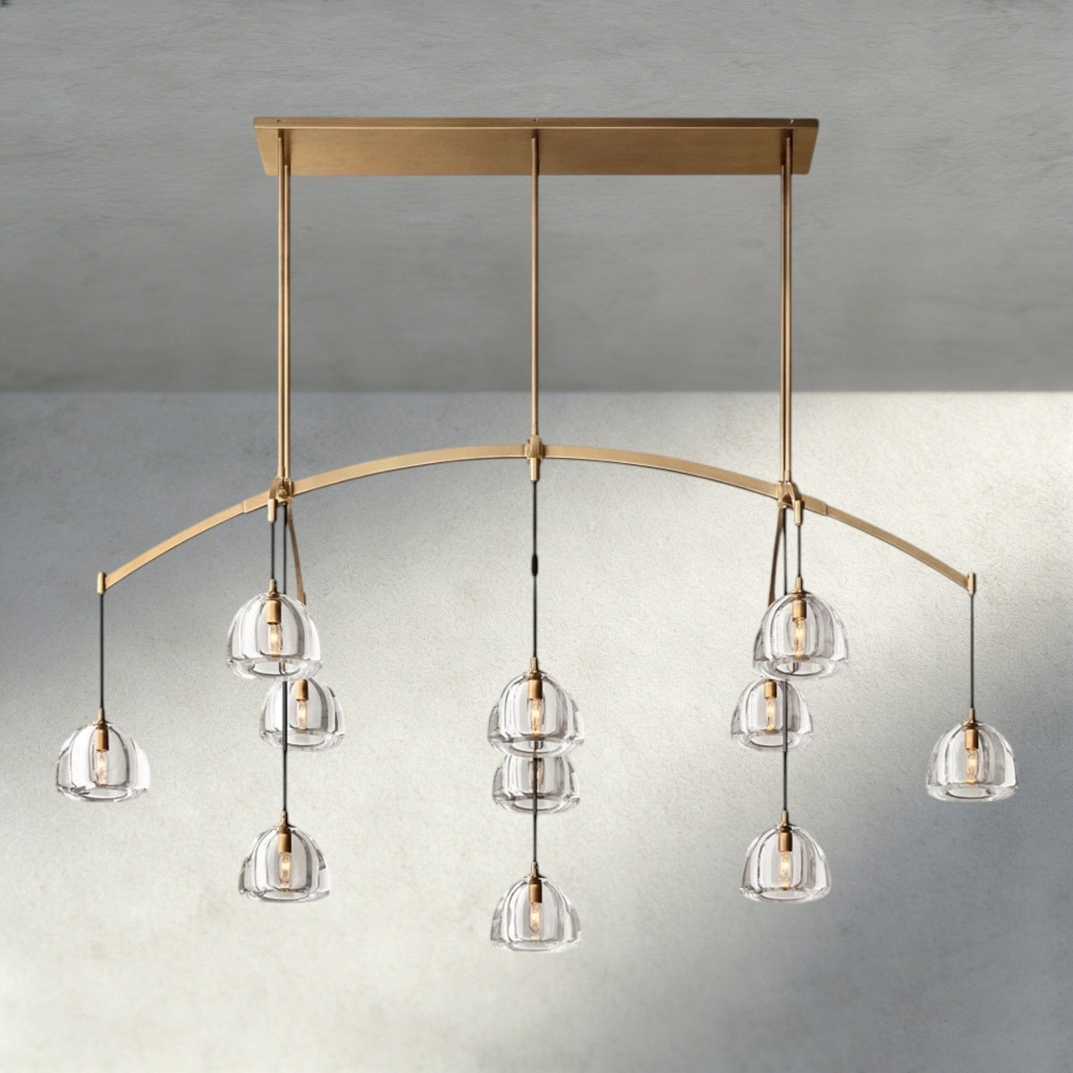 Hemisphere Linear Chandelier 54", 72" - Brig