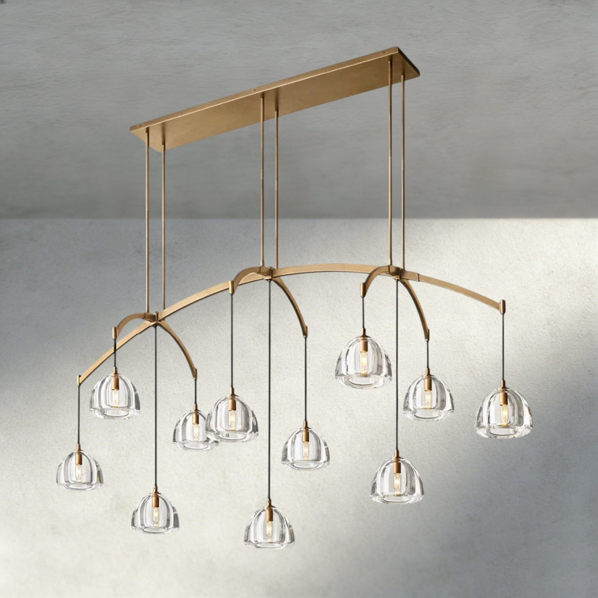 Hemisphere Linear Chandelier 54", 72" - Brig
