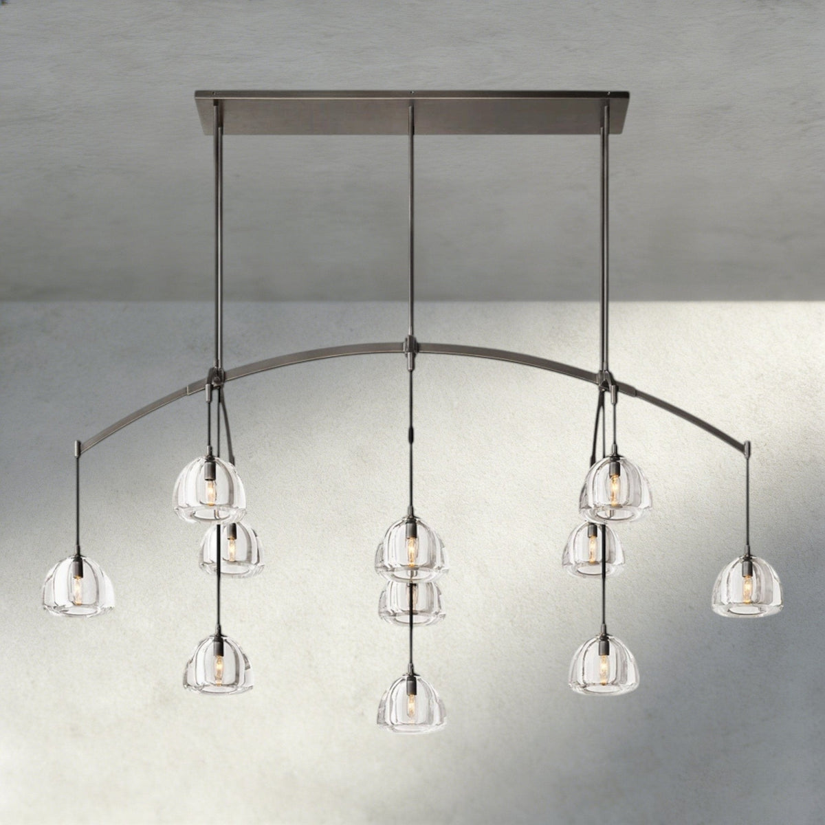 Hemisphere Linear Chandelier 54", 72" - Brig