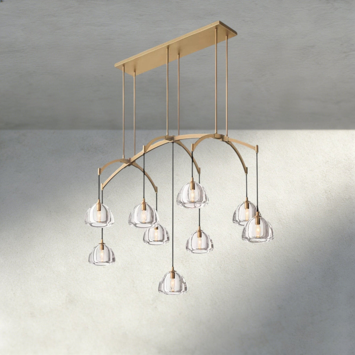 Hemisphere Linear Chandelier 54", 72" - Brig