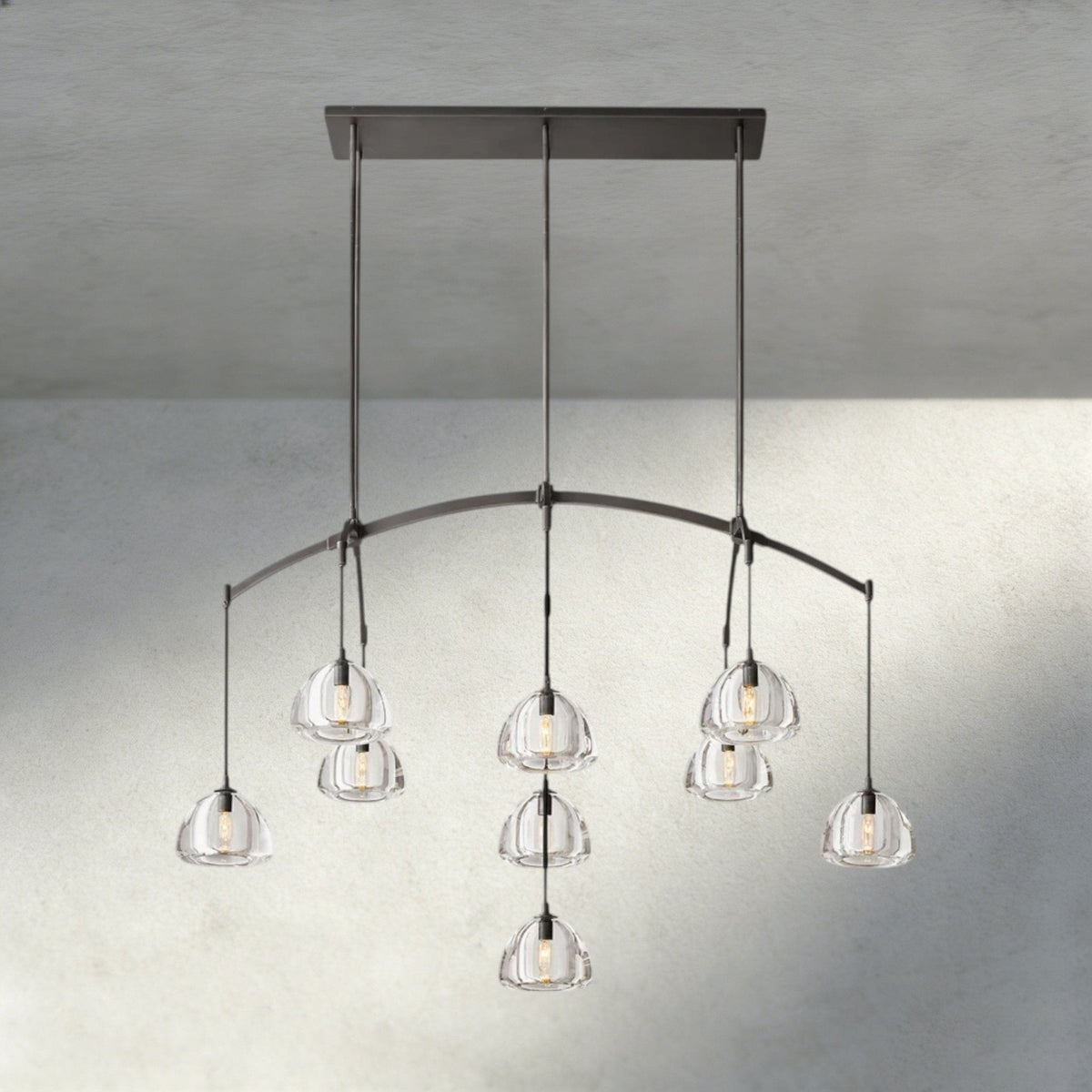 Hemisphere Linear Chandelier 54", 72" - Brig