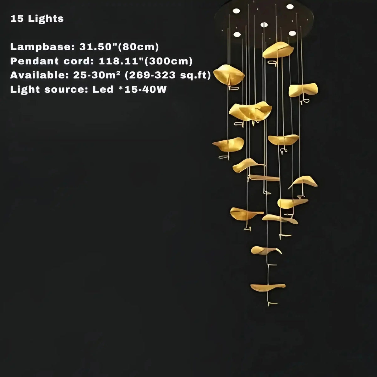 Jenissa Vintage Crystal Staircase Chandelier High Ceiling Luxury Lighting - Brig Lighting
