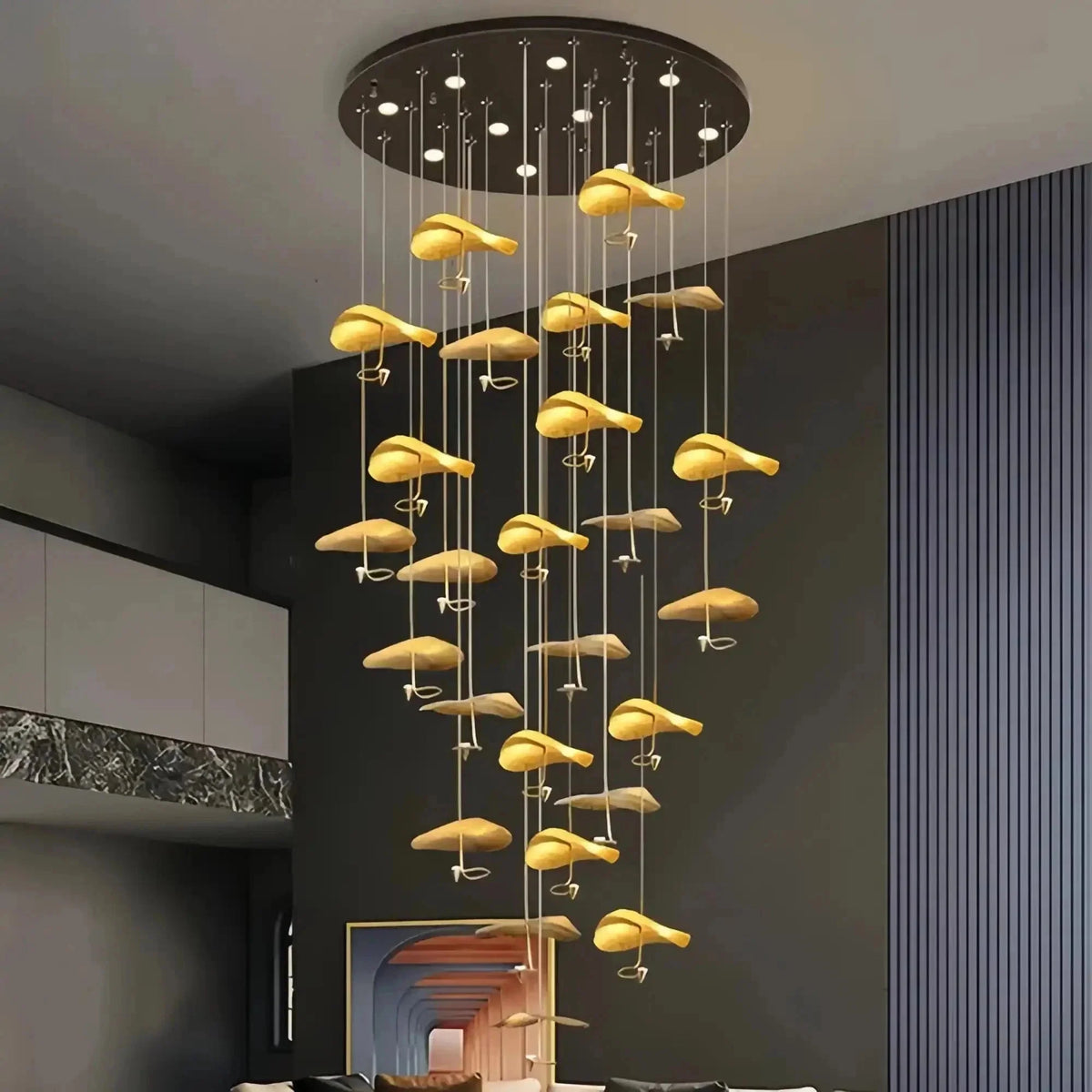 Jenissa Vintage Crystal Staircase Chandelier High Ceiling Luxury Lighting - Brig Lighting