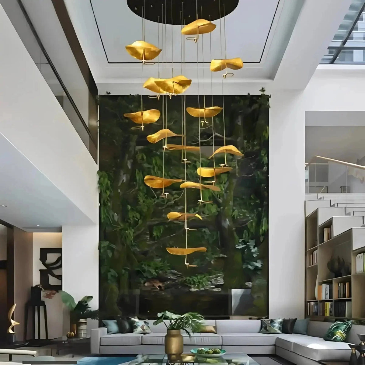 Jenissa Vintage Crystal Staircase Chandelier High Ceiling Luxury Lighting - Brig Lighting
