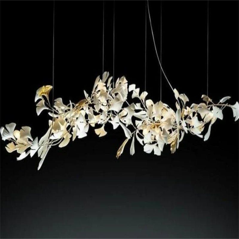 Keyah Porcelain Ginkgo Ceramics Chandelier, Modern Luxury Lights - briglamps