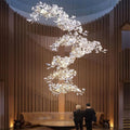 Keyah Porcelain Ginkgo Ceramics Chandelier, Modern Luxury Lights - briglamps