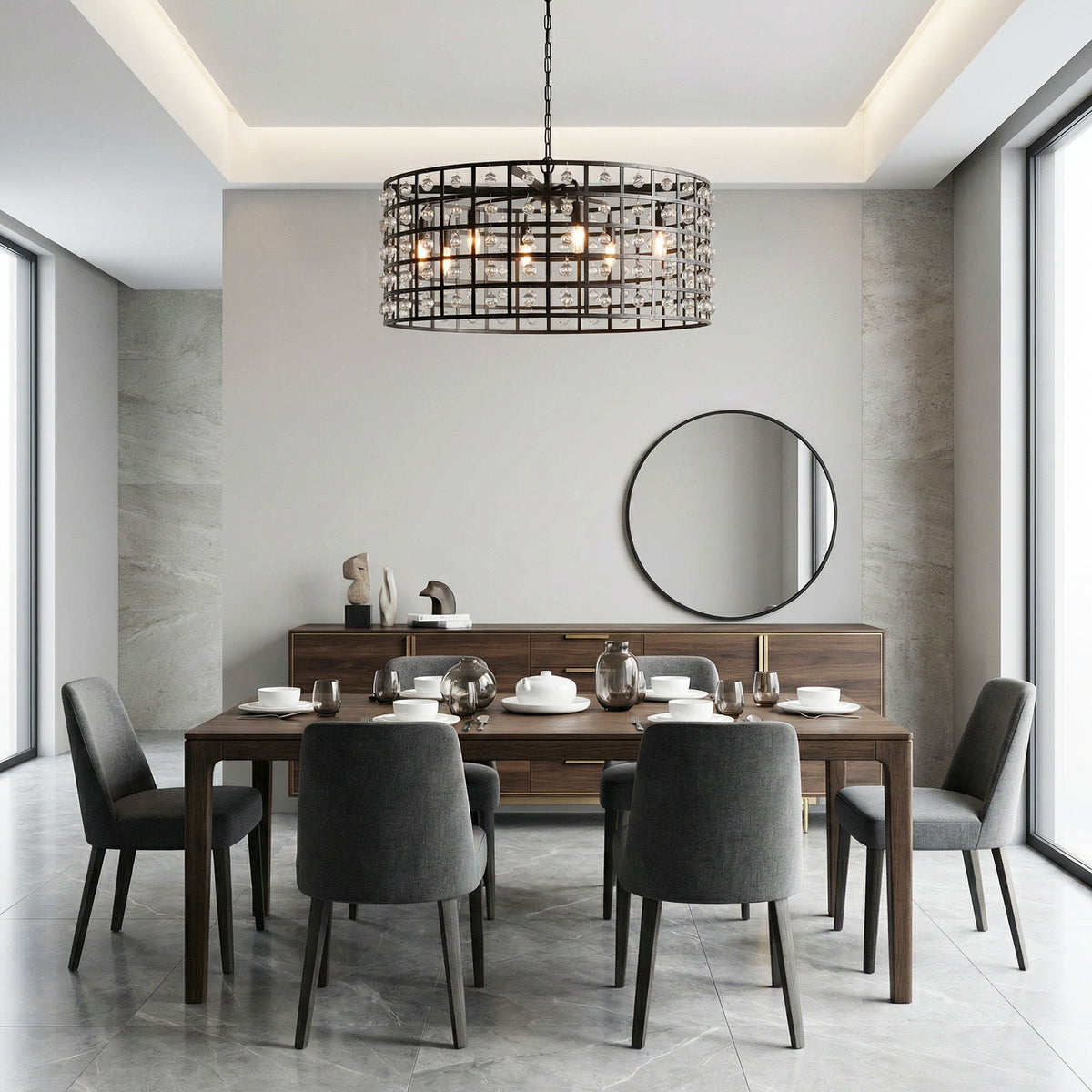 La Cage Round Chandelier 6/8/12 Light - briglamps