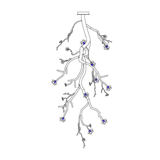 Large Long Branch Flower Chandelier - Brig Lighting