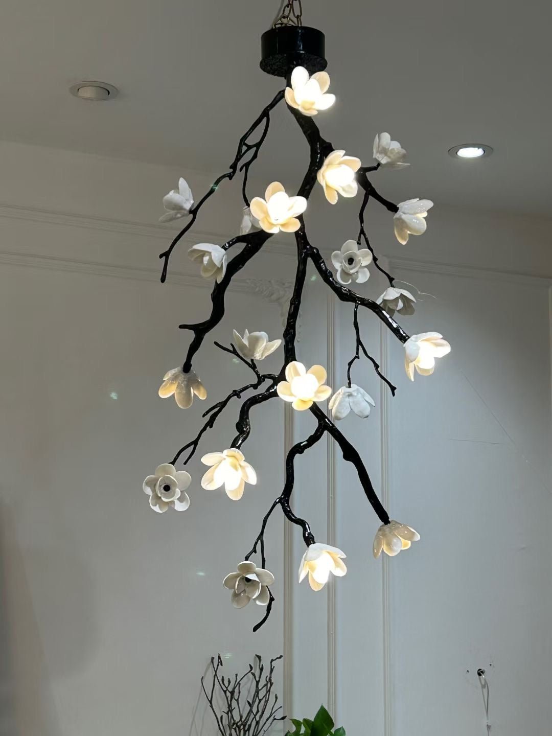 Large Long Branch Flower Chandelier - Brig Lighting