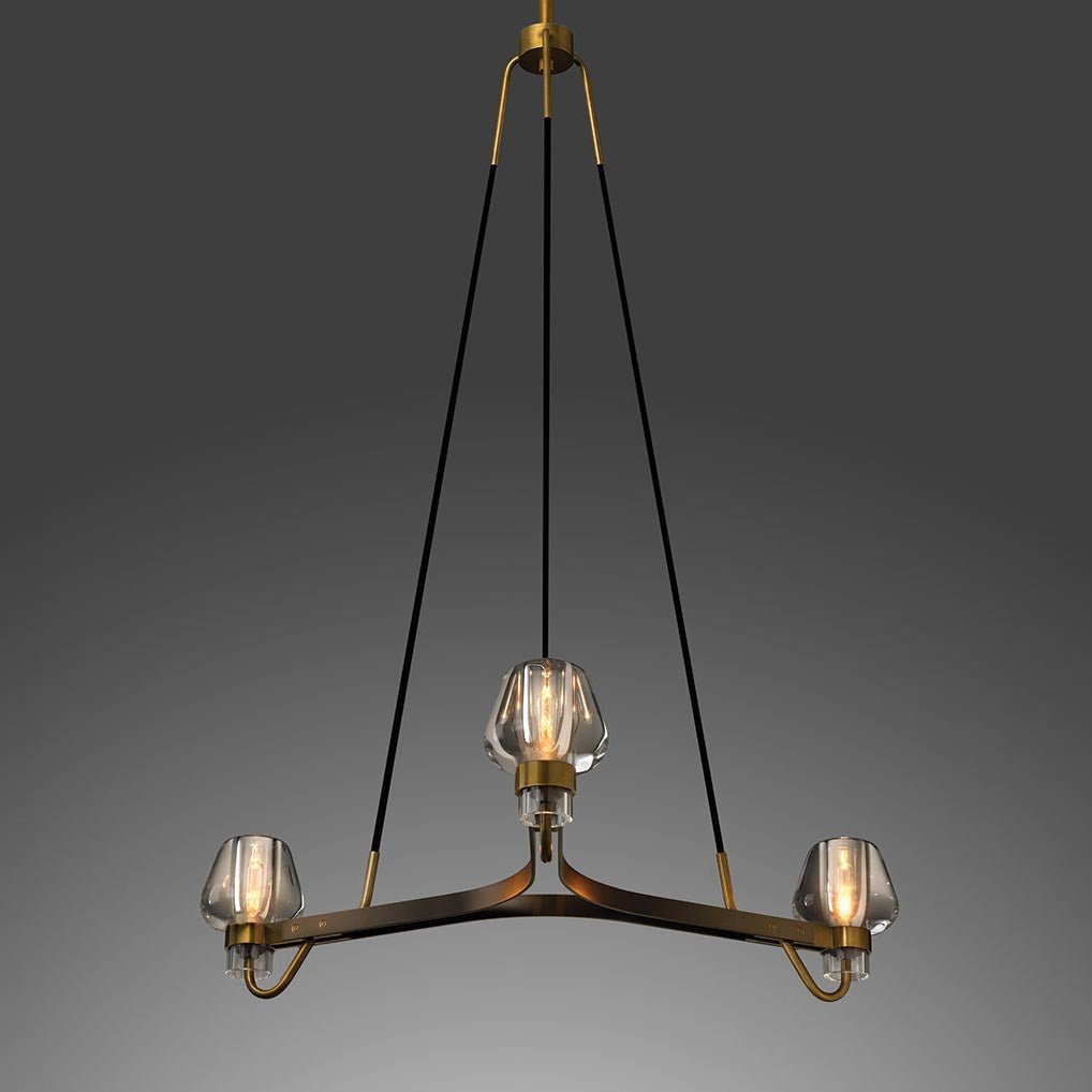 Letitia Crystal Chandelier 3 Light - Brig Lighting
