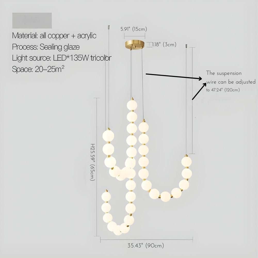 Lexi Modern Necklace Chandelier Acrylic Orb Statement Chandelier - Brig Lighting