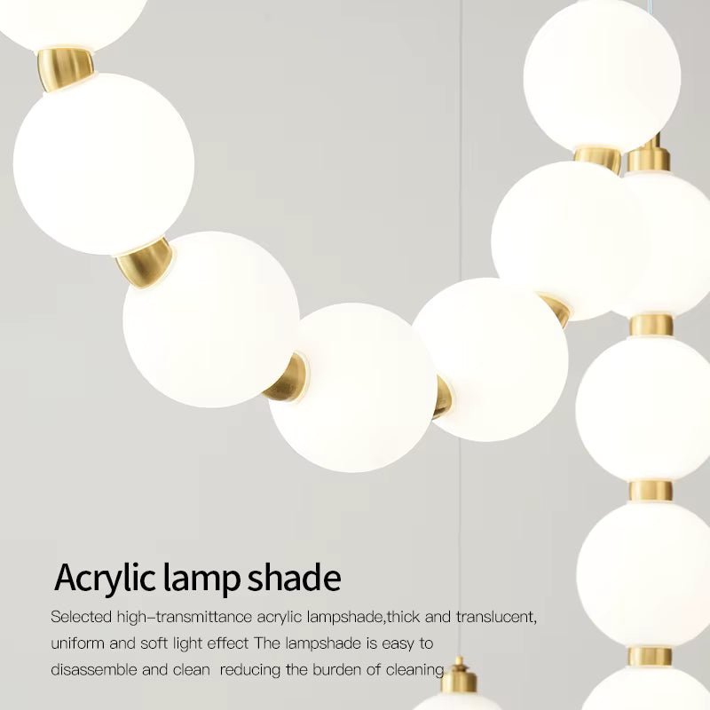 Lexi Modern Necklace Chandelier Acrylic Orb Statement Chandelier - Brig Lighting