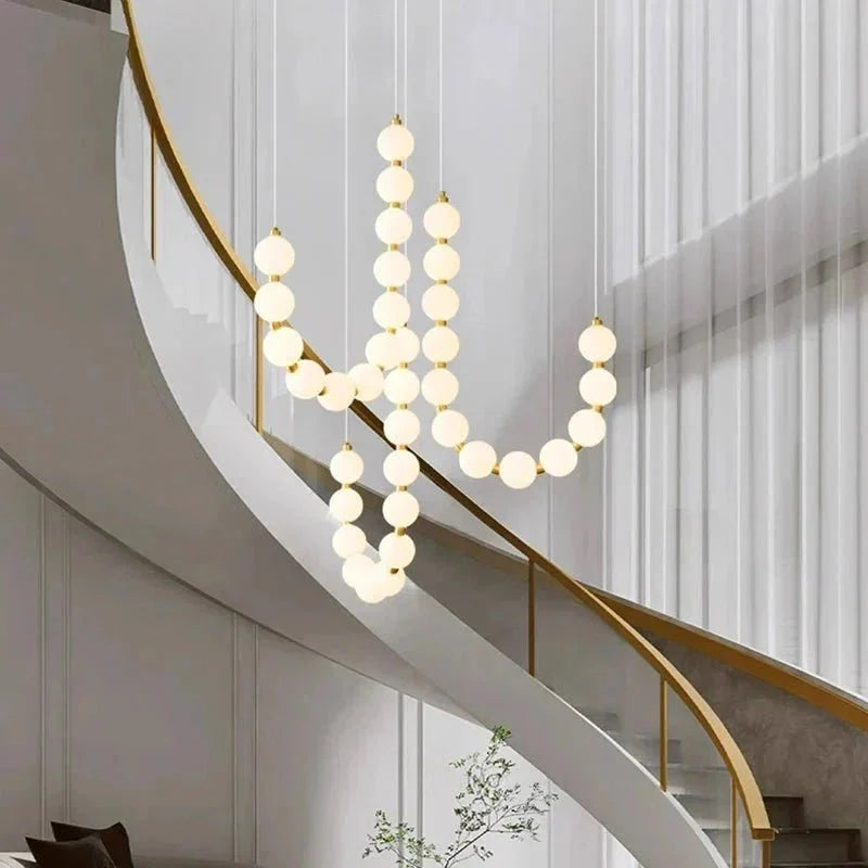 Lexi Modern Necklace Chandelier Acrylic Orb Statement Chandelier - Brig Lighting