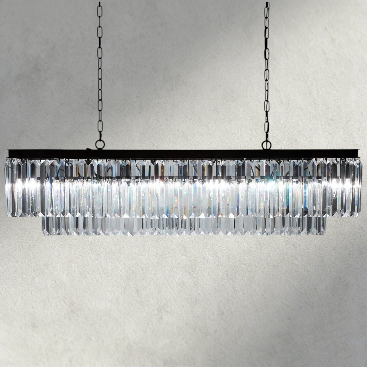 Leyland Tiered Rectangular Chandelier - Brig
