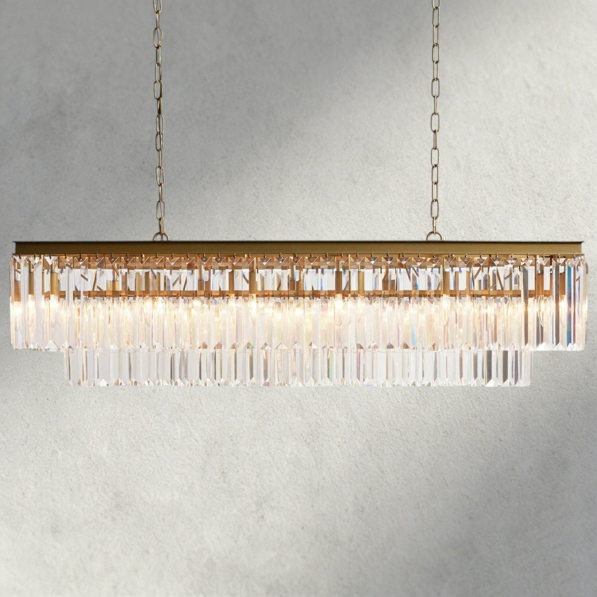Leyland Tiered Rectangular Chandelier - Brig