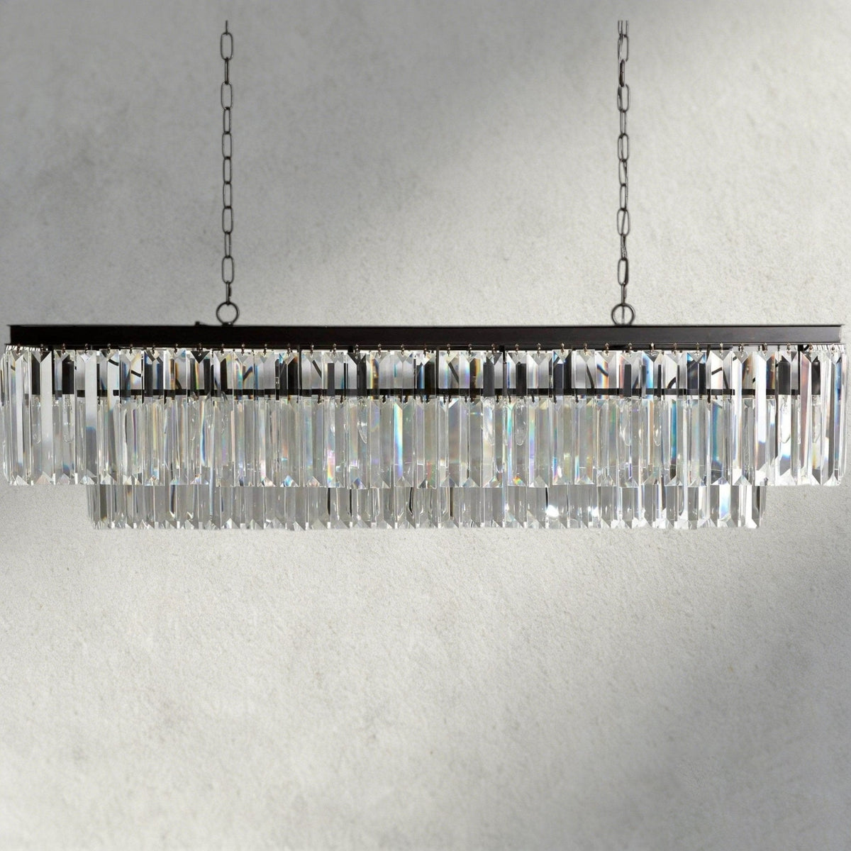 Leyland Tiered Rectangular Chandelier - Brig