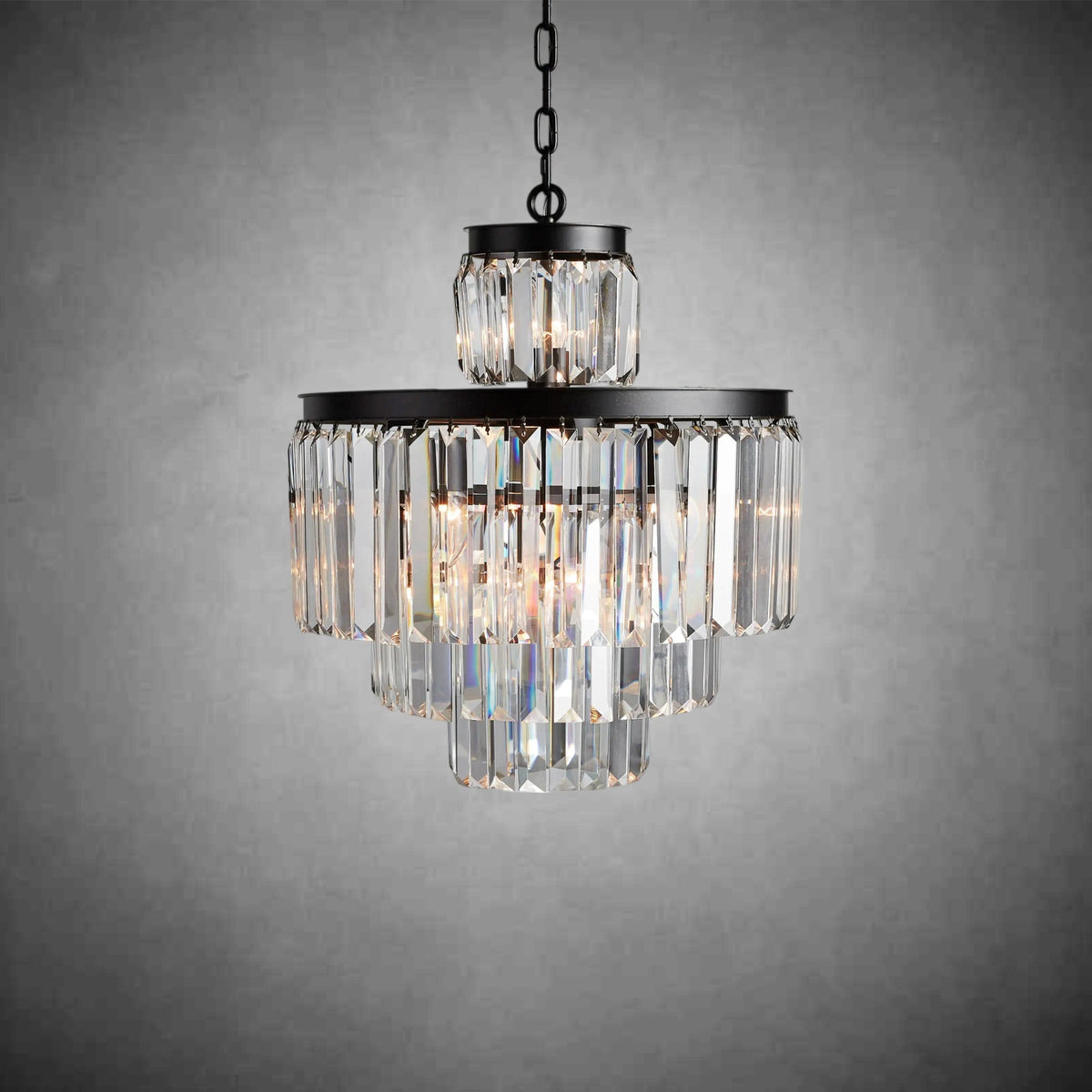 Leyland Tiered Round Chandelier Lighting - briglamps