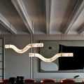 Liberty Curved Pendant Alabaster Chandelier, Pendant Light Over Dining Table - Brig Lighting