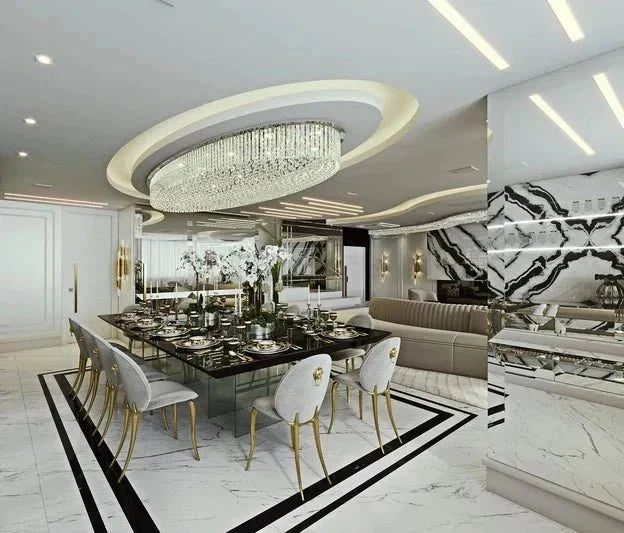 Light Luxury Round/Oval Flush Mount Crystal Chandelier - Brig Lighting