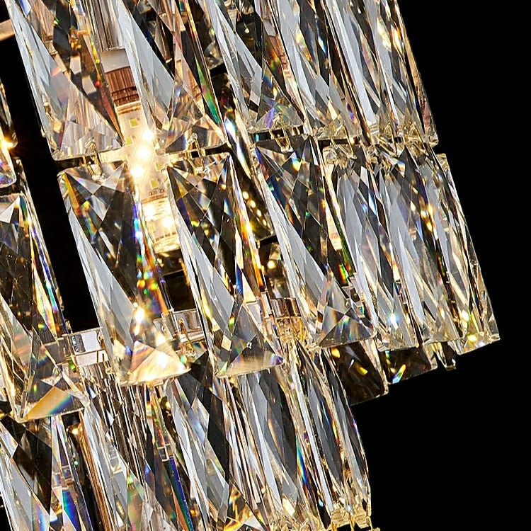 Long Crystal Staircase Chandelier Large Foyer Living Room Entryway Ceiling Light Fixture - briglamps