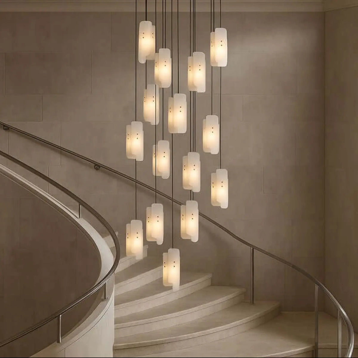 Lunara Marble Chandelier - briglamps