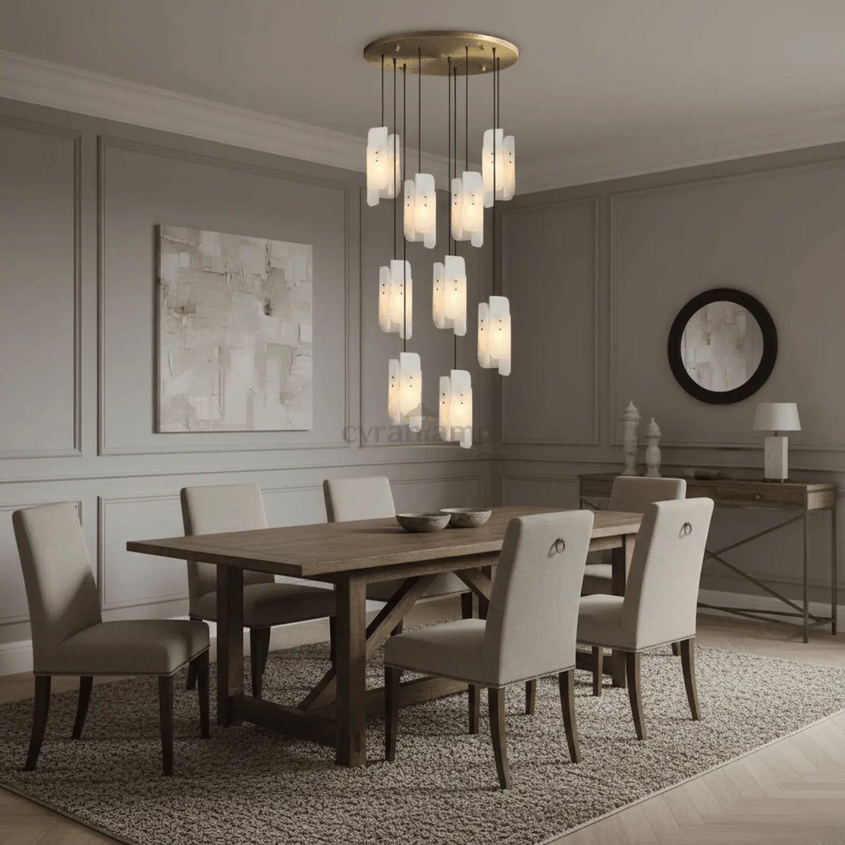Lunara Marble Chandelier - briglamps