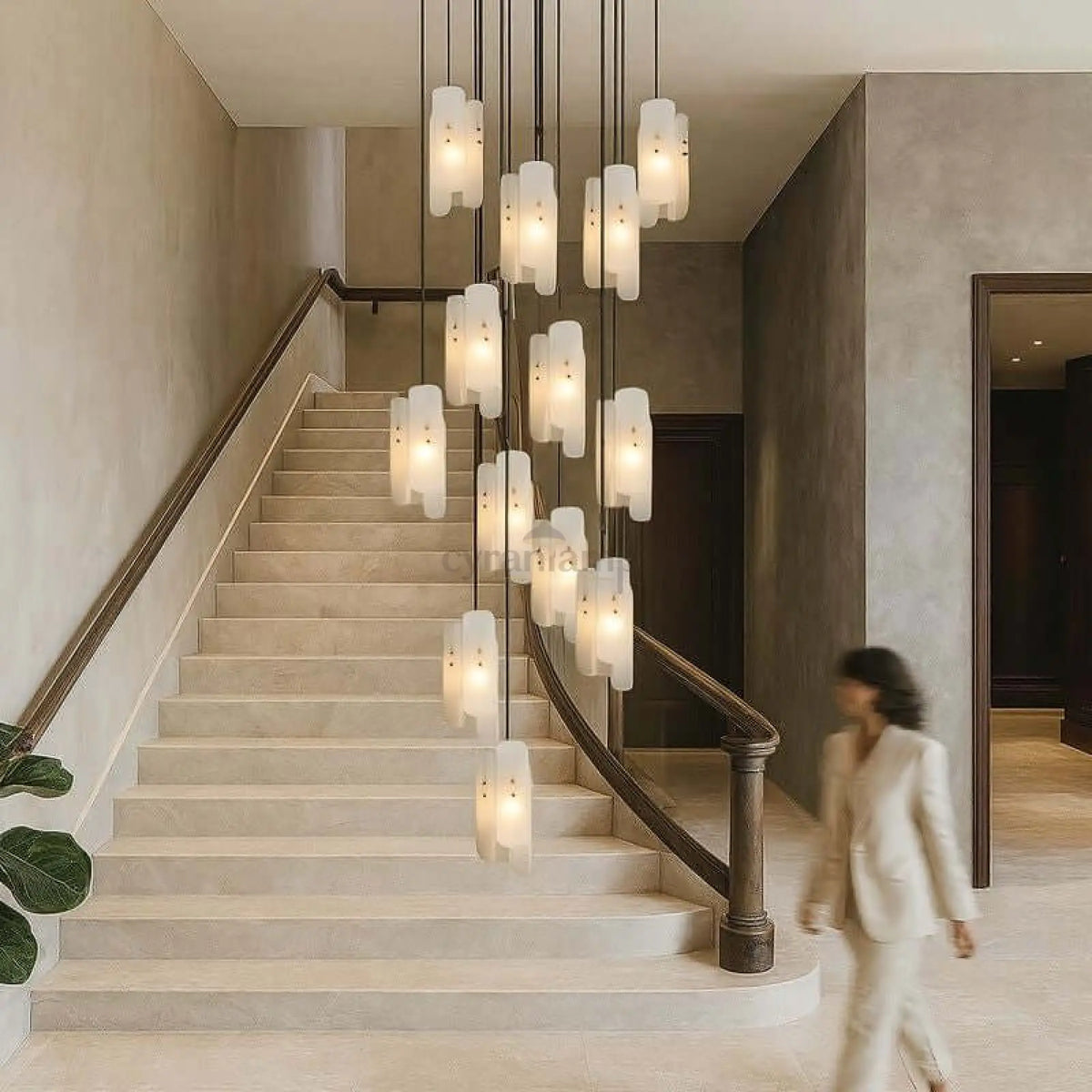 Lunara Marble Chandelier - briglamps