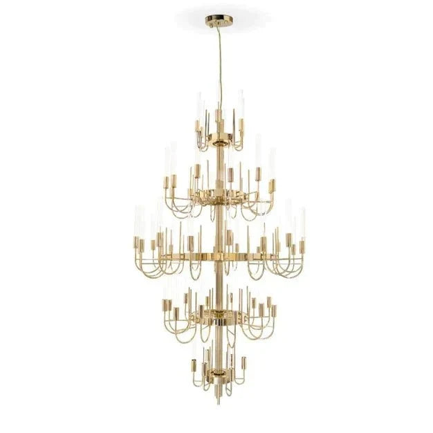 Luxury 5 - Tier Crystal Rods Luxury Gala Chandelier - briglamps