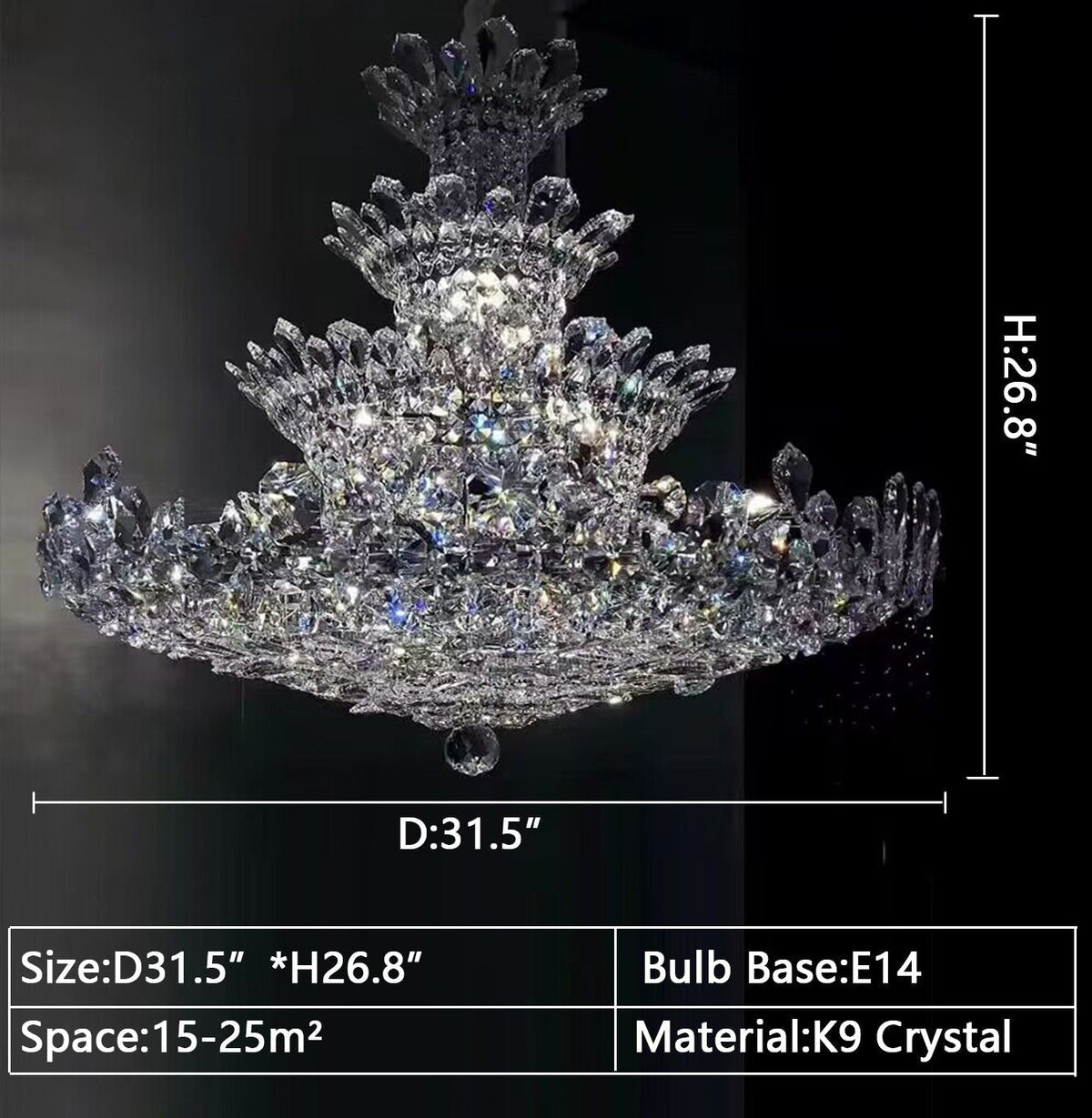 Luxury Empire Floral Crystal Chandelier - Brig Lighting