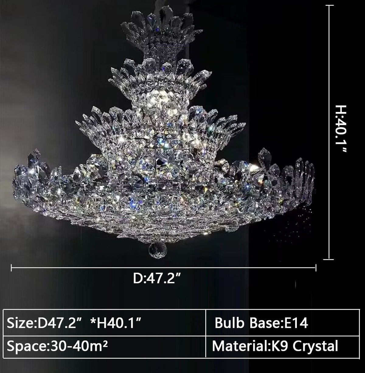 Luxury Empire Floral Crystal Chandelier - Brig Lighting