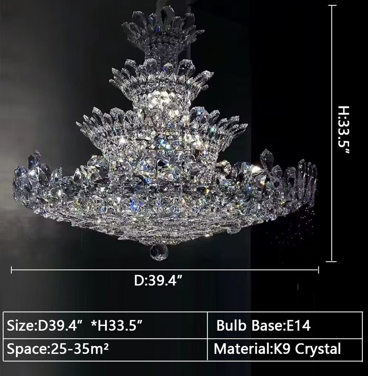Luxury Empire Floral Crystal Chandelier - Brig Lighting