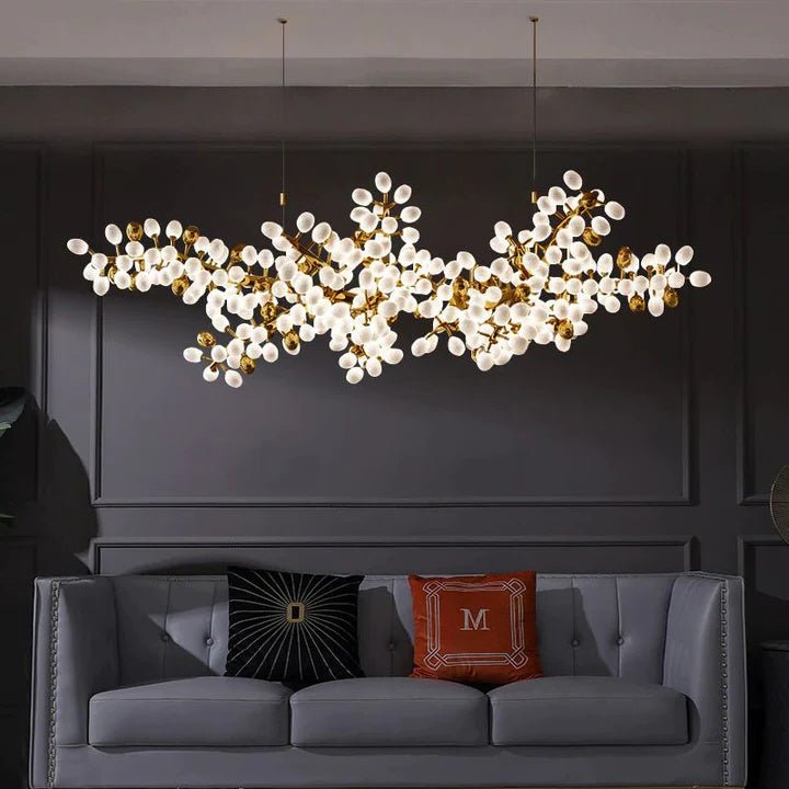 Luxury Escamoles Horizontal Grape Chandelier - briglamps