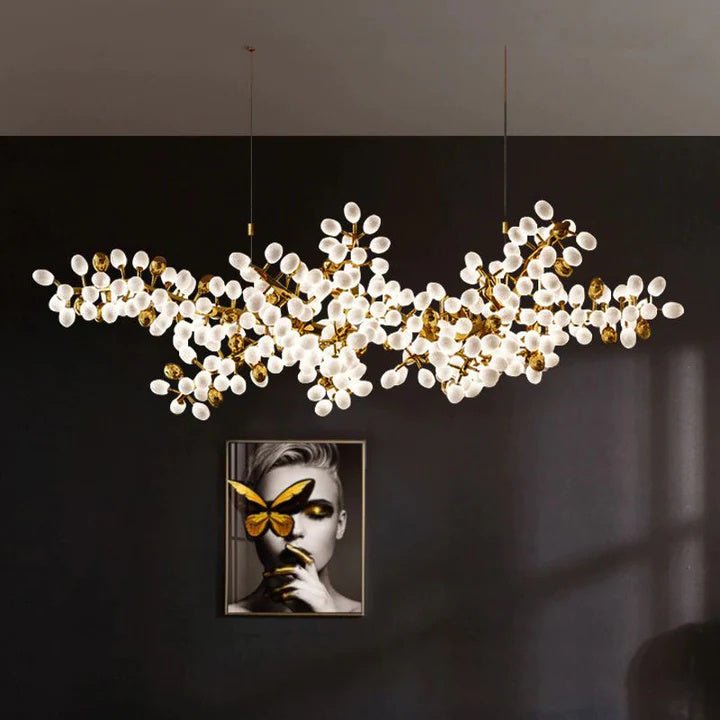 Luxury Escamoles Horizontal Grape Chandelier - briglamps