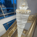 Luxury Extra Long Crystal Chandelier for Villa/Staircase/Foyer - briglamps