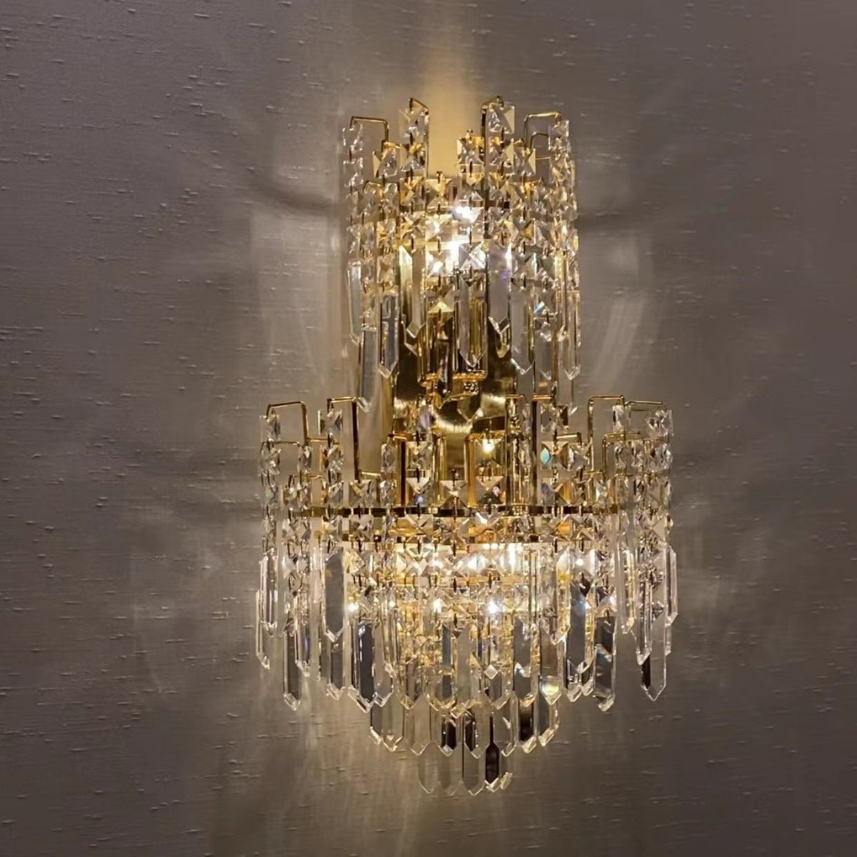 Luxury Hotel Hallway Ceiling Lighting Fixture Large Round Crystal Chandelier For Foyer Living Room Staircase - briglamps