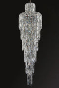 Luxury Large Crystal Chandelier For Hight Ceiling Living Room Long Staircase Light Fixture - briglamps