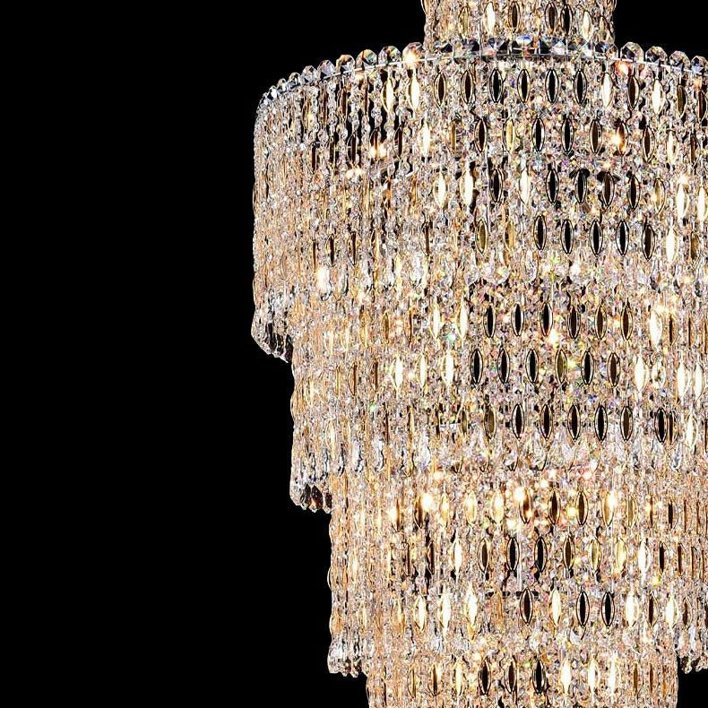 Luxury Large Crystal Chandelier For Hight Ceiling Living Room Long Staircase Light Fixture - briglamps