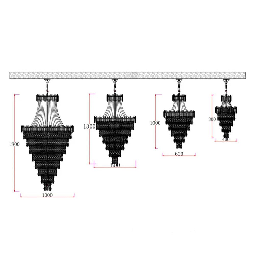 Luxury Modern Multi - tiered Crystal Chandelier for Staircase/Foyer - briglamps