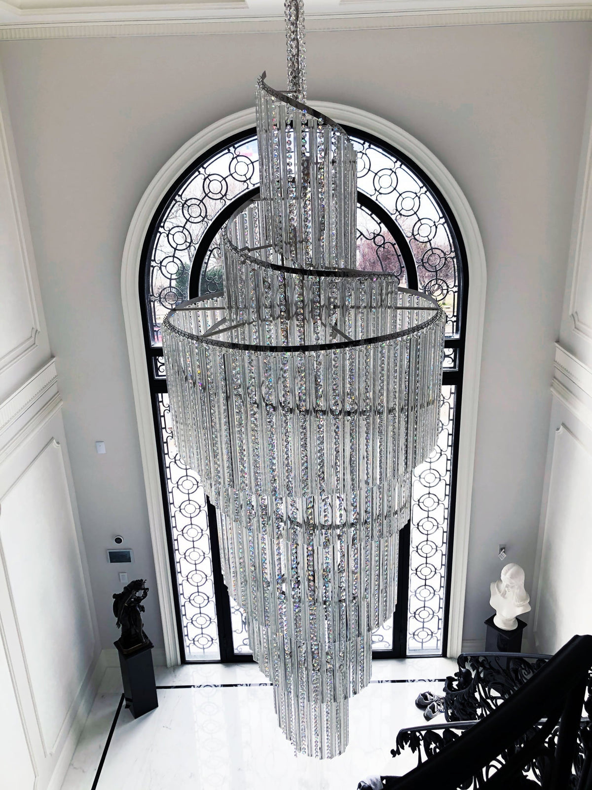 Luxury Spiral Crystal Chandelier for High-ceiling/Foyer/Staircase - Brig Lighting