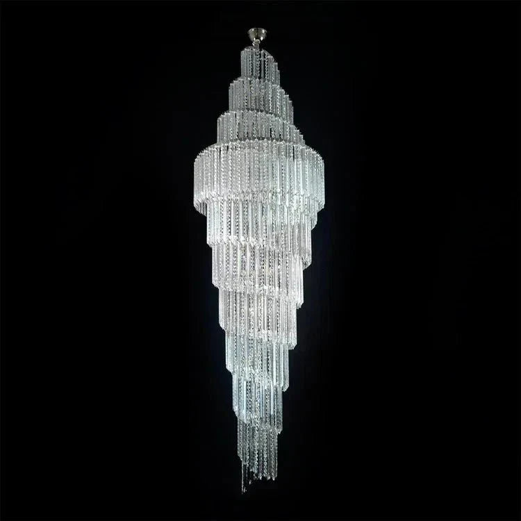 Luxury Spiral Crystal Chandelier for High-ceiling/Foyer/Staircase - Brig Lighting