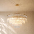 Amad  Round Glass Rod Chandelier