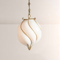 Mara Caged Opal Glass & Brass Small Pendant - briglamps