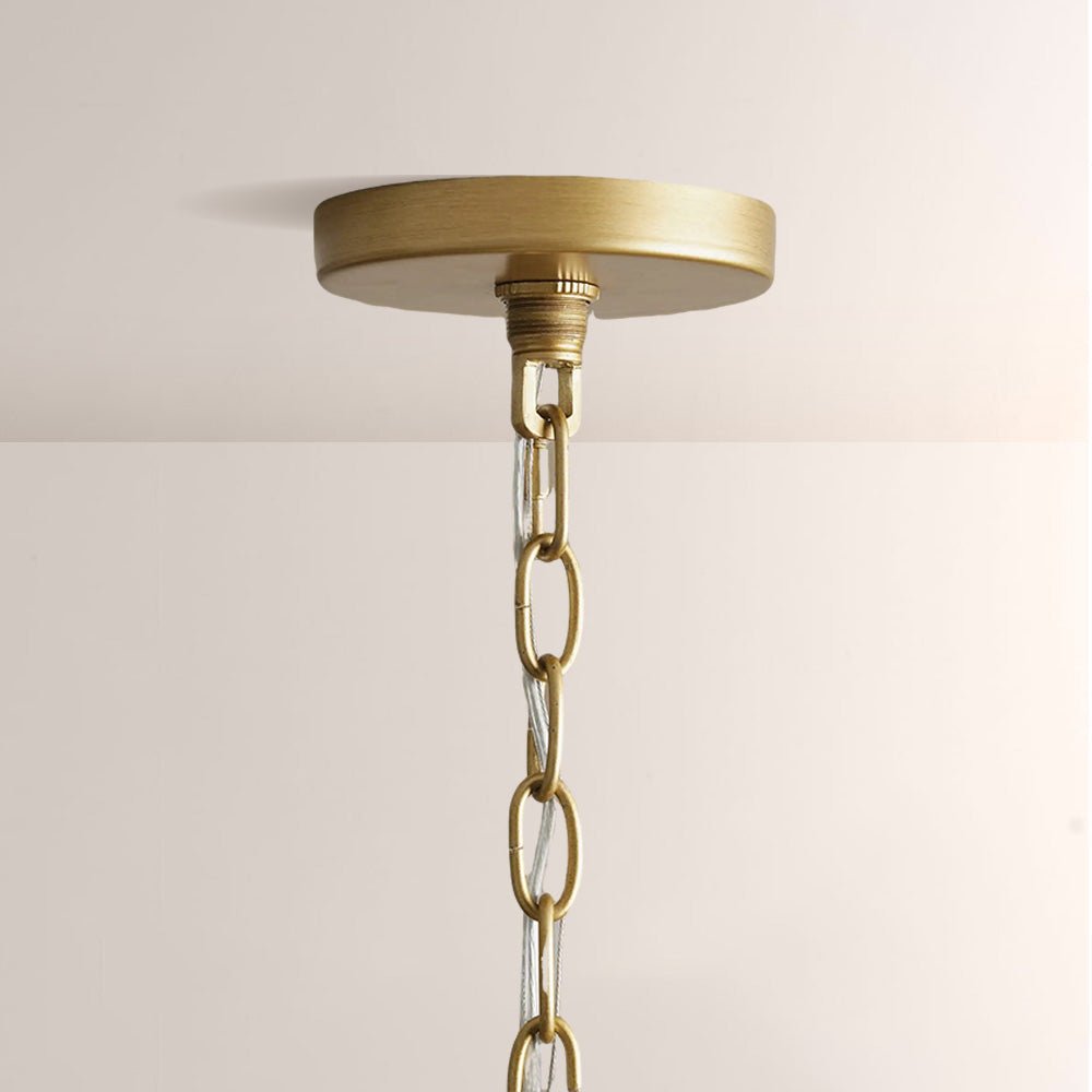 Mara Caged Opal Glass & Brass Small Pendant - briglamps